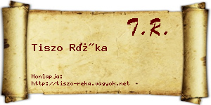 Tiszo Réka névjegykártya