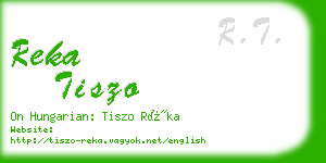 reka tiszo business card